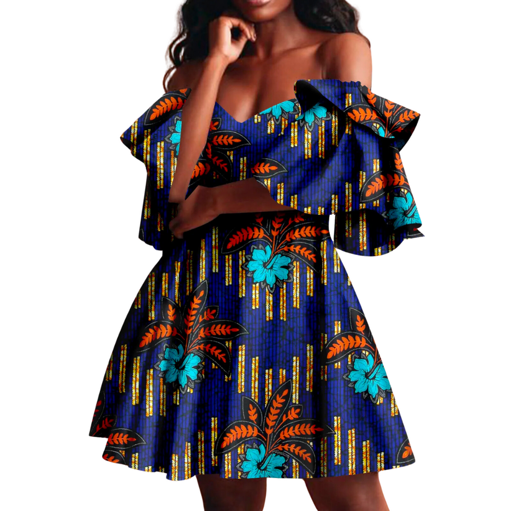 Mini robe en pagne africain 2025