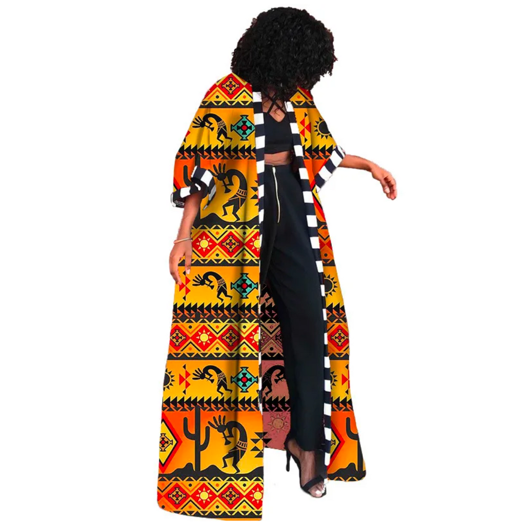Long Yellow Wax Jacket For Women Kingdom of Africa