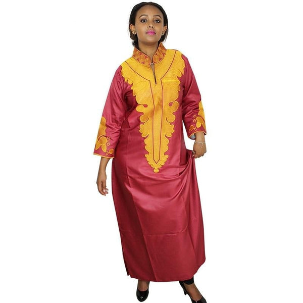 Boubou Africain Bazin Femme Royaume d'Afrique1