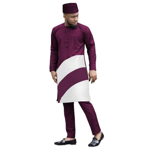 Boubou Africain Bazin Riche Violet