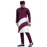 Boubou Africain Bazin Riche Violet
