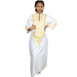 Boubou Africain Femme Blanc