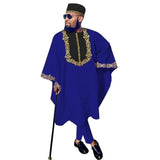 Boubou Africain Homme Mariage Bleu