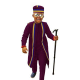 Boubou Africain Violet Traditionnel Garçon