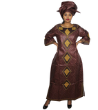 Boubou Femme Africaine Et Turban