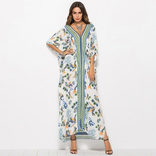 Boubou Fleur Marocain Femme