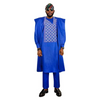 Boubou Africain Homme Bleu