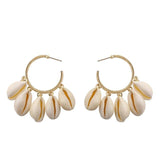 Boucles d'Oreilles Coquillage Blanc