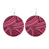 Boucles d'Oreilles Style Africain Rose