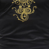Chemise Africaine Noire avec logo Doré