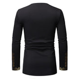 Chemise Africaines Noire Manches Longues De Derrière