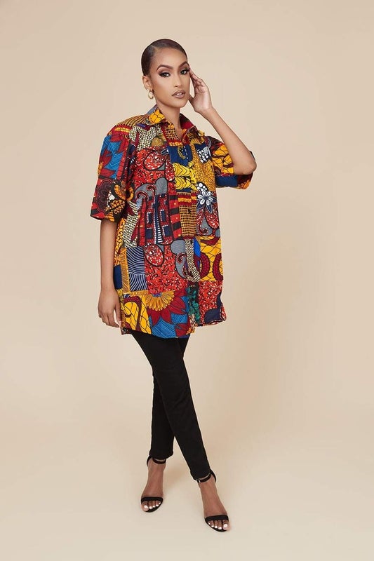 Chemise en Pagne Africain Femme
