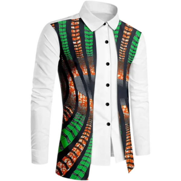 Camicia da uomo in perizoma africano nigeriano regno d'africa
