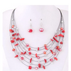 Collier Africain Perles de Verre Rouge