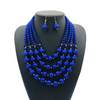 Collier Bleu de Femme Africaine