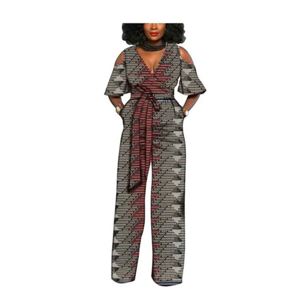 Pagne Femme Modele Combinaison En Wax Short And Sexy Jumpsuit