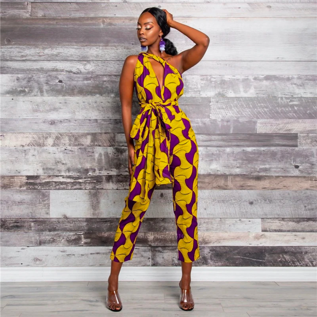 Combinaison Femme En Pagne Africain Combinaison Femme En Pagne Africain