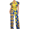 African Wax Women's Floral Jumpsuit 