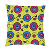 Coussin Tissu Africain Wax Jaune