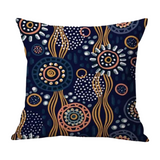 Coussin Wax bleu moderne