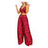 Ensemble Pantalon Rouge Long Femme Africaine