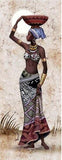 Femme Africaine: 2 Tableaux Verticaux