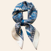 Foulard Africain en Soie Bleue