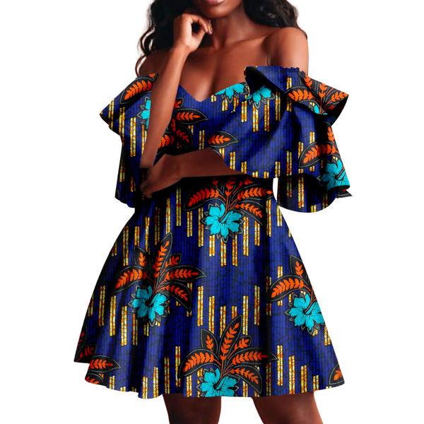 Mini Dress in African Loincloth Kingdom of Africa