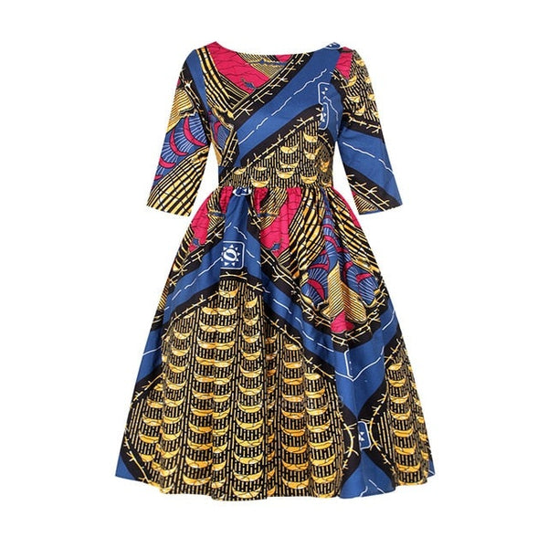 Robe Longue Africaine Batik