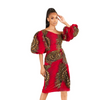 Robe Africaine Wax Epaule Dénudée