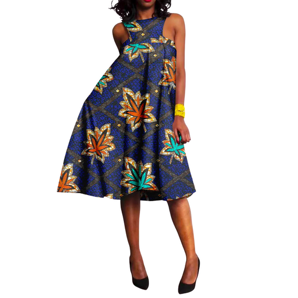 Robe Futur Maman en Pagne Africain Royaume d'Afrique