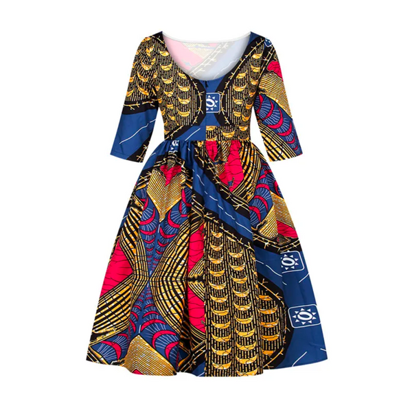 Robe Longue Africaine Batik