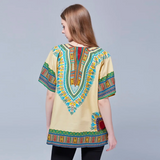T-shirt Ethnique Africain pour Femme en Coton