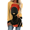 T-shirt Longues Manches Africain Femme