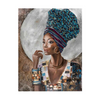 Tableau Africain Ancien Vert