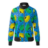 Veste Bomber Jaune et Bleue Femme Style Africain