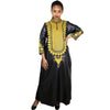 Boubou Africain Noir Femme Coton