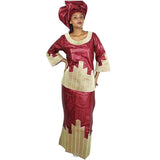 Boubou Africain Rouge Luxe