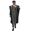 Boubou Noir Homme Africain Long