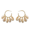 Boucles d'Oreilles Coquillage Blanc