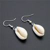 Boucles d'Oreilles Coquillage Cauri Blanc