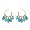 Boucles d'Oreilles Coquillage Turquoise