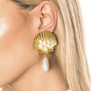 Boucles d'Oreilles Femme Perles et Saint-Jacques