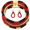 Ensemble Boucles d'Oreilles et Collier Africain