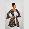 Robe Manches Longues en Pagne Africain Chic