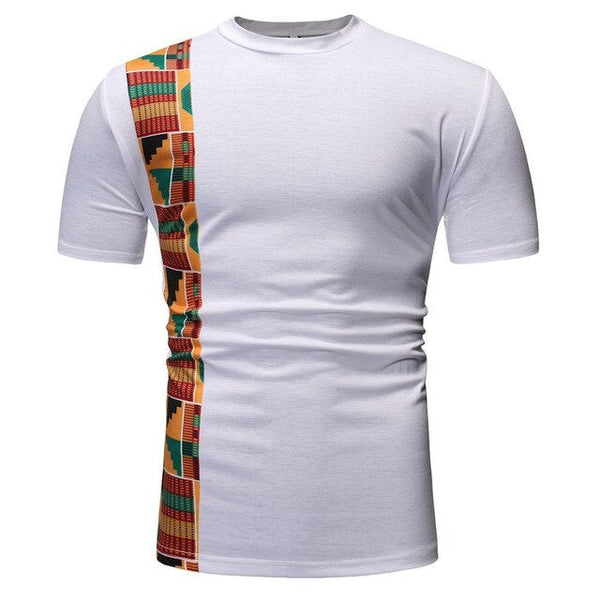 T-shirt Africain Blanc Homme