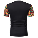 T-shirt Noir Motif Africain