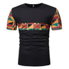 T-shirt Noir Motif Africain