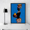 Tableau Africain Bleu