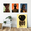 Tableau Africain Fond Jaune